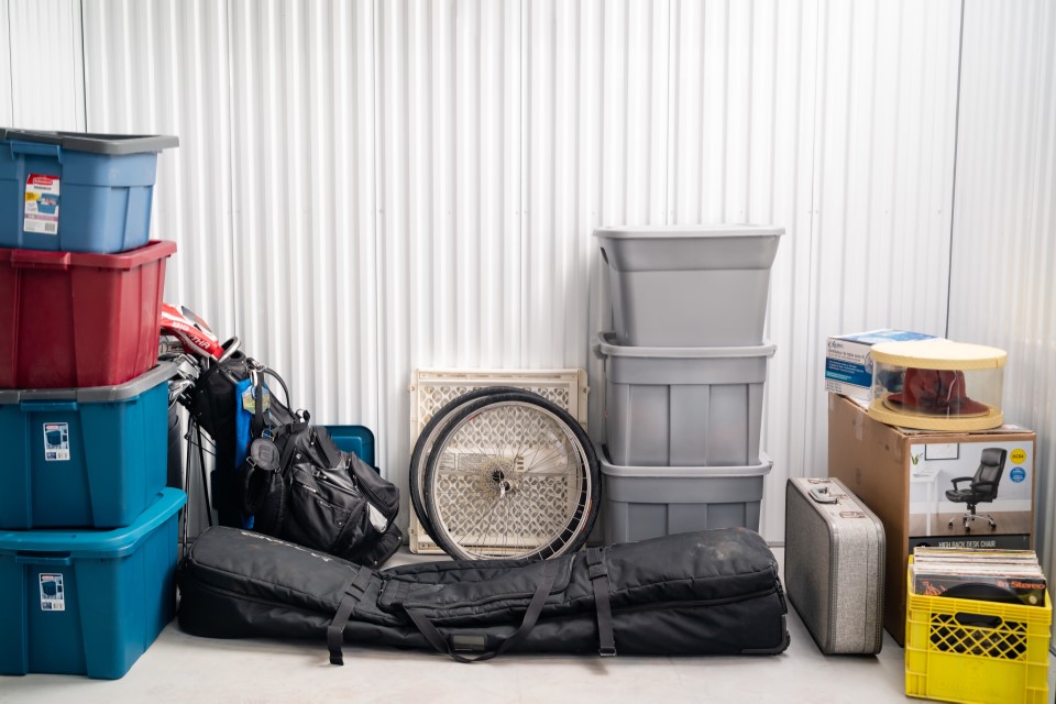 Personal items in self-storage